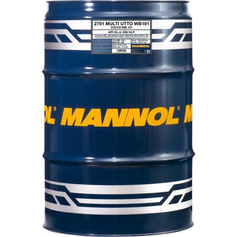 MANNOL - Multi UTTO WB - Transmission huile - 208L - MN2701-DR - Ce produit de marque MANNOL est neuf.