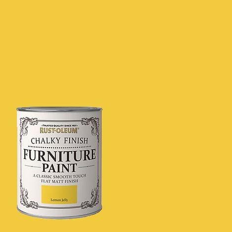 Rust-Oleum Chalk Chalky Furniture Paint Lemon Jelly 750ml