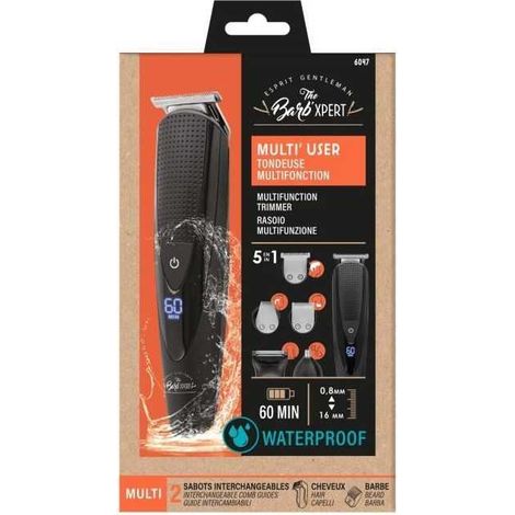 Tondeuse 5 in 1 THE BARB' XPERT 6047 - Multifunzionale - Con rasoio a griglie per barba