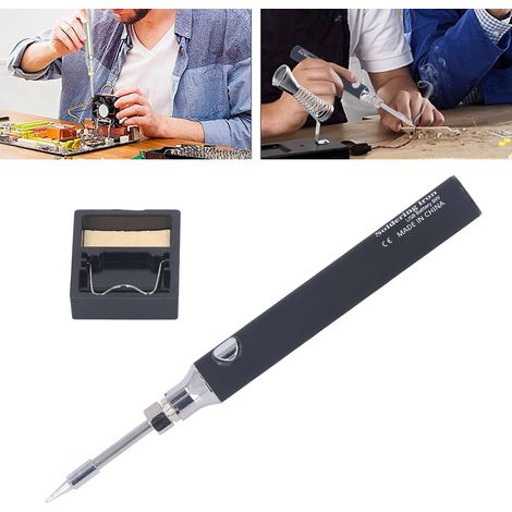 Fer à souder portable sans fil USB, outil de réparation de fer à souder, outil de marquage à chaud, outil de décalcomanie/pyrographie plastique. (1/5)