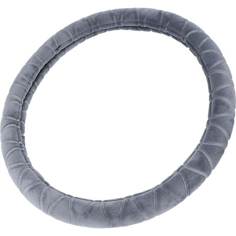 Volant Universel 15 Pouces Housse Protection Auto Antidérapant Douce Gris Chauffe Accesoire Intérieur Hiver (1/5)
