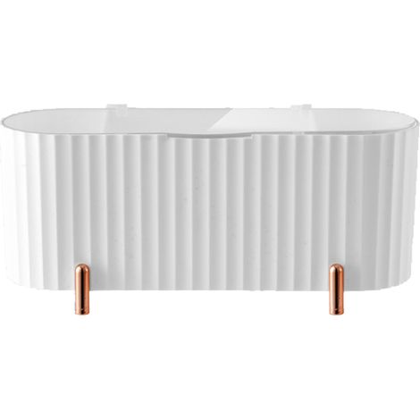 Boîte de rangement empilable pour maquillage, idéale pour coiffeuse, comptoirs et tiroirs de salle de bain. (1/5)