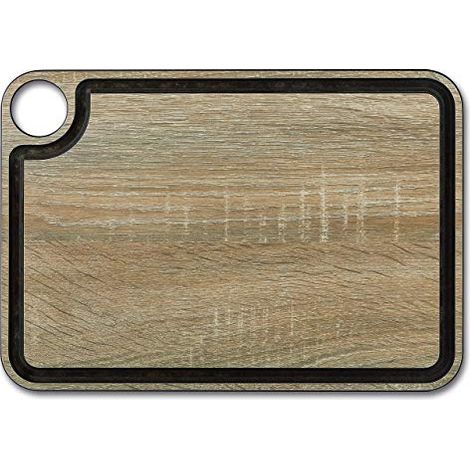 Arcos Taglieri, Taglieri con canale, Resina e fibra di cellulosa 33 x 23 cm e 6.5 mm spessore,, Colore Marrone (1/3)