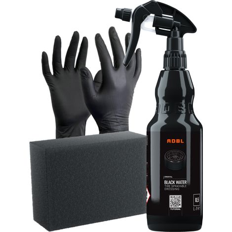 Adbl black water 500 ml applicatore per lucidatura pneumatici spray per gomma (1/5)