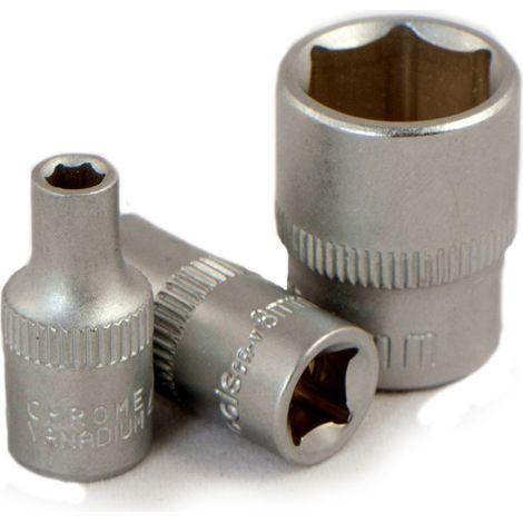 Llave de vaso 1/4" corto 6 caras, medida 6mm