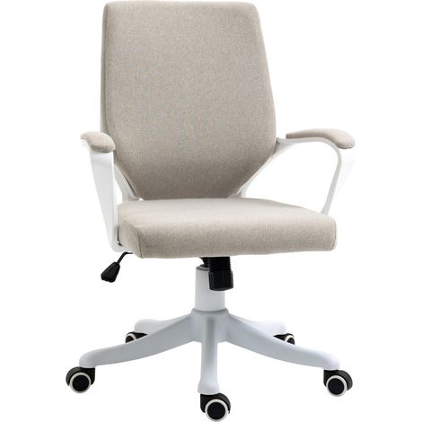 Chaise de bureau ergonomique-Lombair réglable-Hauteur ajustable-120kg-Beige-62x69x92-100cm (1/5)