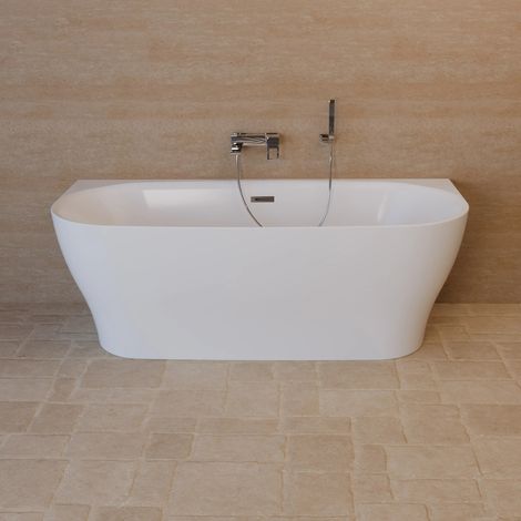 Baignoire Ilot Velvet 170 blanche 170 x75 x58 cm, by SPALINA
