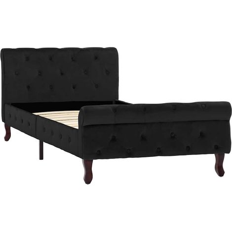 Maison Exclusive - Giroletto Nero in Velluto 90x200 cm (1/5)
