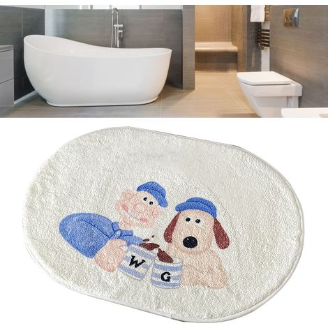 Tapis de bain absorbant l'eau, motif dessin animé, doux et hypoallergénique, pour salle de bain, 50 x 80 cm (1/5)