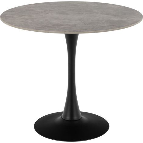 Mesa Norsica 616, Mármol gris, 75x0x0cm, Cerámica, Metal