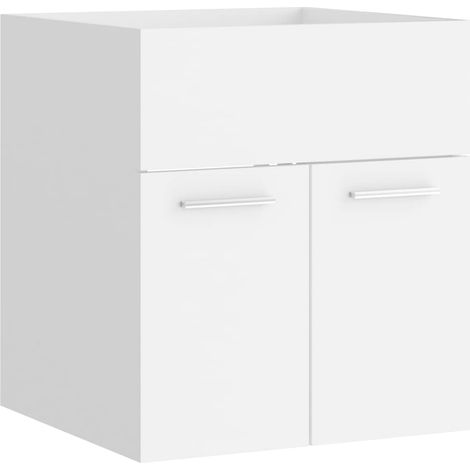 Maison Exclusive - Armario para lavabo madera contrachapada blanc (1/5)