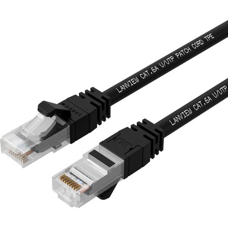 Cavo LAN Lanview CAT6A UTP 30 m nero LSZH altamente flessibile, LV-UTP6A30B