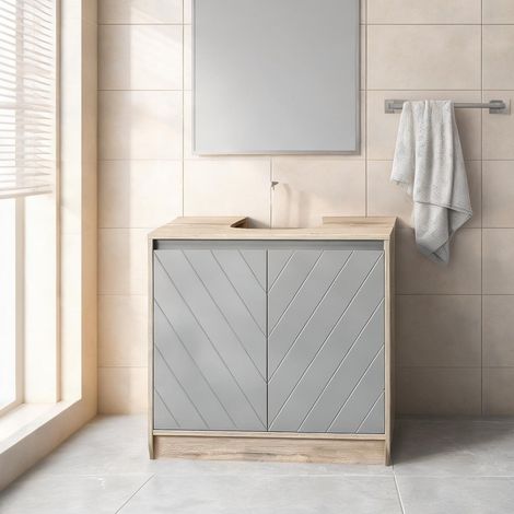 Meuble de salle de bain en melamina de Madera 60 x 30 x 59,8 cm (1/5)
