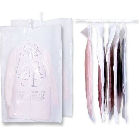 Lot de 5 Sacs de rangement sous vide Suspendu avec Pompe à main-Ywey (1/4)