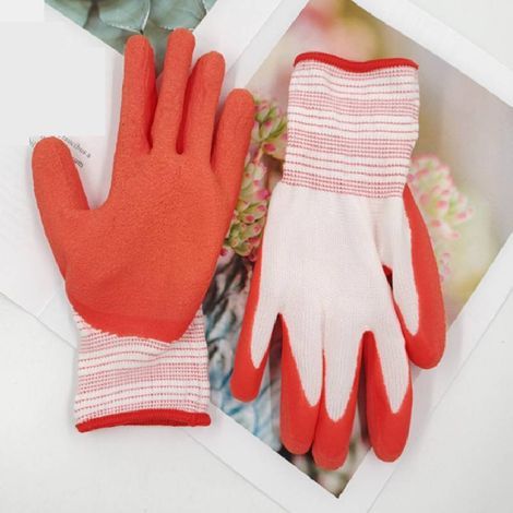 Gants de jardinage meilleurs cadeaux pour femmes, 6 paires de gants de jardin respirants, gants de travail de protection d'extérieur avec poignée, (1/2)