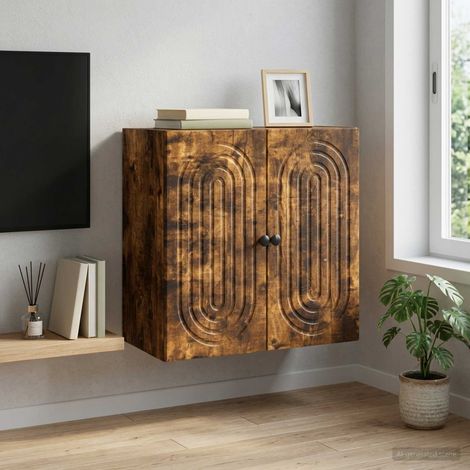 vidaXL Mobiletto a muro Rovere Fumo 59 x 31 x 60 cm (1/5)