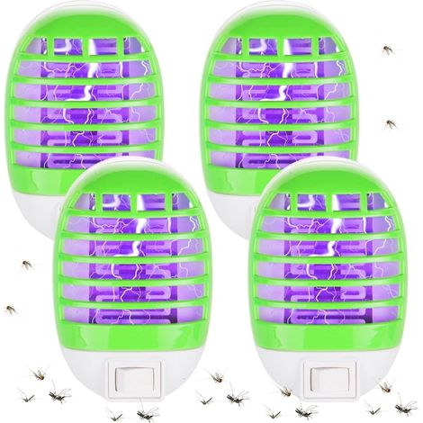 4 Pièces Lampe Anti-moustiques Électrique, Moustique Tueur Lampe, Moustiquaire Électrique avec Lumière, UV Électriqu Anti-Moustiqu pour Maison, Intérieur, Cuisine, Salon, Chambre (1/5)