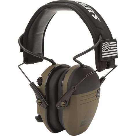 Casque antibruit avec rembourrage souple, pliable, pour une utilisation en extérieur, couleur vert olive (1/5)