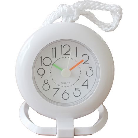 Étanche horloge murale salle de bain horloge salle de bain horloge cuisine horloge douche horloge ventouse horloge avec anneau de serviette (1/5)