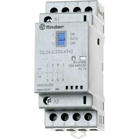 Finder 22.34.0.230.4740 Contattore d'installazione 1 NC, 3 NA 250 V/AC, 440 V/AC 1 pz.