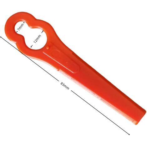 TAISHENGDA-100 lames en plastique pour coupe-bordures sans fil BG-CT 18 Li, RG-CT 18/1 Li, GE-CT 18 Li (orange, grands trous 12 mm, petits trous 7 mm) (1/5)