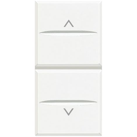 Bouton double verrouillé Bticino Axolute Blanc HD4037 (1/2)