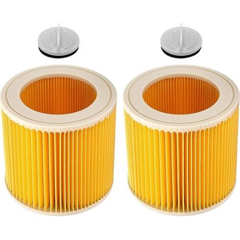 Remplacement Cartouches Filtrantes Filtre pour Aspirateur Kärcher Eau et Poussières WD2 WD3 WD3P avec Brosse de Nettoyage (1/5)