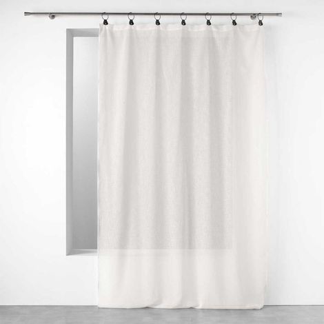 Rideau Voilage à Anneaux "Linka" 140x240cm Blanc (1/3)