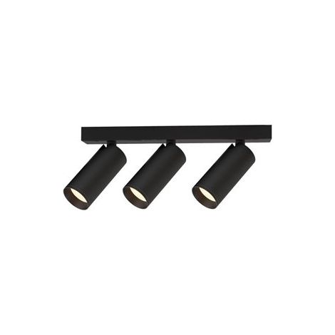 Mantra Regleta de 3 focos negro NAZARE, mini GU10 (no incl.), 290mm, elegante y moderna (1/2)