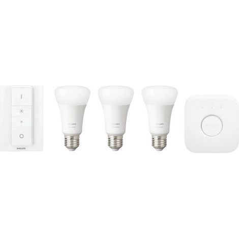 Philips Kit de démarrage Hue blanc 9W LED 3 ampoules (1/5)
