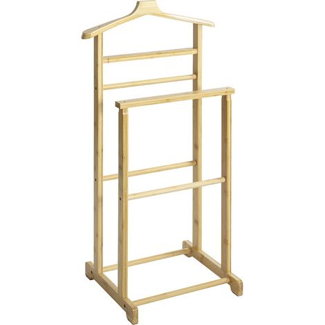 Valet de chambre Valet de nuit en bambou massif coloris naturel – Longueur 48 x Profondeur 36 x Hauteur 97 cm (1/5)