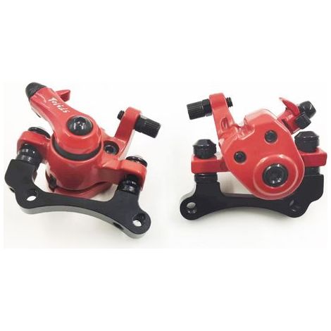 Rote hydraulische Scheibenbremssättel (Paar) - Ersatzteile für die hydraulischen Bremssättel des KUGOO M4 10-Zoll-Elektrorollers (1/5)