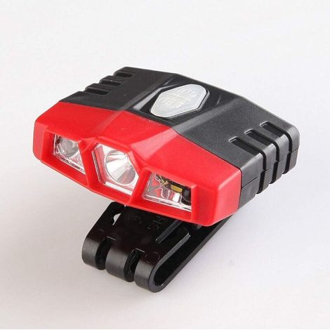 Fonction Induction Lampe Frontale, Lampe Phare LED Rechargeable Puissante Super Lumineux, Etanche Lampe Torche LED, pour Course Camping randonnée Chasse pêche, Red-Ensoleillé (1/3)