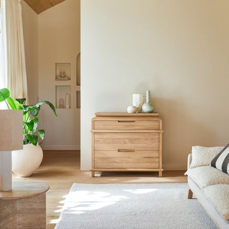 Commode en bois de teck massif Achille (1/5)