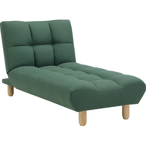 Méridienne clic clac en tissu vert ESTEBAN