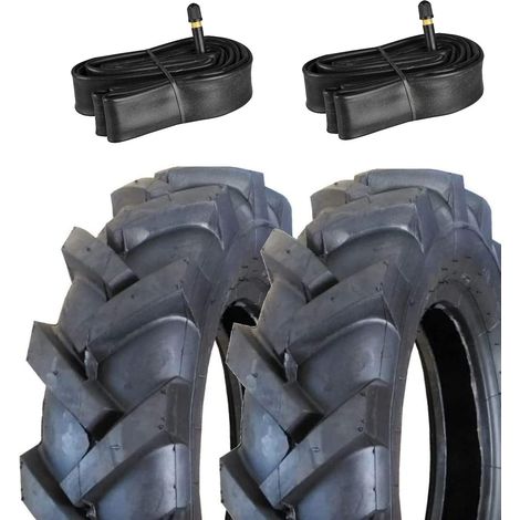 2 Pneumatici + CAMERE d'Aria per TRATTORINO 4.00-8 TM RINFORZATI 4PR Gomma Ruote COPERTONI FALCIAERBA FALCIATUTTO Tosaerba MOTOZAPPA