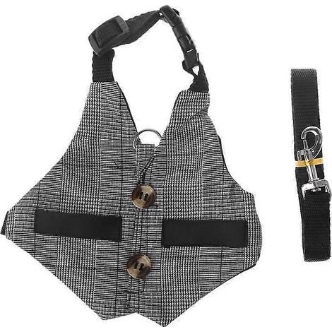 Joli harnais gilet pour petit animal de compagnie, réglable pour furet, chinchilla, hamster, sortie extérieure, taille M. (1/4)