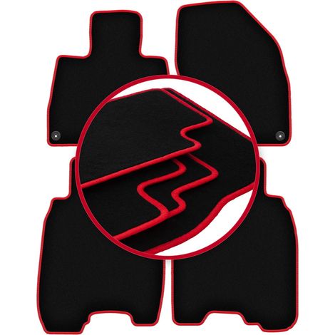 Tapis de voiture CARLUX-RED pour : Honda Civic VIII (UFO) à hayon (2006-2012)