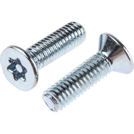 Vis de sécurité inviolable, M3.5 x 12mm, tête plate, en Acier ( Prix pour Sachet de 100 )