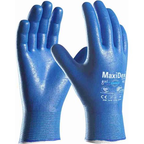 GUANTO 19-007 RIVEST.COMPLETO MAXIDEX SPESSORE PALMO 0,7 MM TG. 7 BLU (1/2)