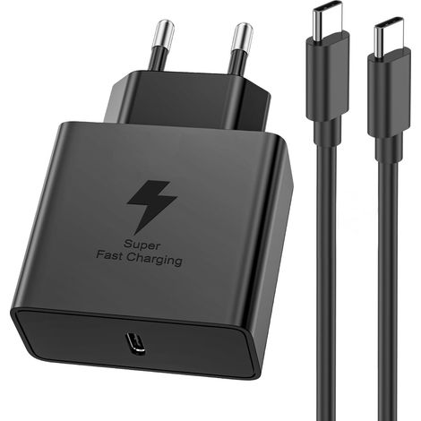 45W Chargeur USB C Rapide Prise USBC Secteur USB C Chargeur avec Cable Type C Cordon 2M,Type C Adaptateur Bloc Prise Secteur USBC Charge Rapide pour S26 S25Ultra S24 S23 S22 S21 S20 A53 (1/5)