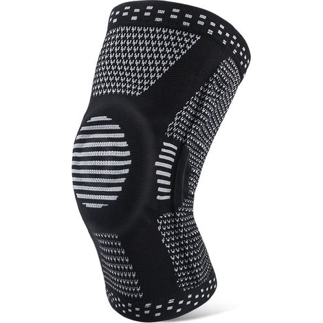 Genouillère professionnelle unisexe avec coussin de gel rotulien et stabilisateur latéral, offre un soutien du genou et un soulagement de la douleur pour les coureurs, les blessures au ménisque, l'art