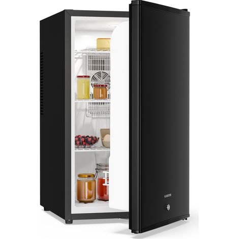 Klarstein – Mini réfrigérateur 68L avec congélateur – Silencieux 35 dB – 3 niveaux de rangement – Verrouillable – Pour boissons et snacks