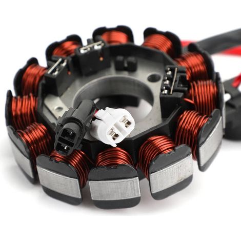Stator coil, compatible with Yamaha XVS950A V-Star 950 Cruiser motorcycles. Original part number: 5S7-81410-00. Fits models from 2009–2016.--DTEKGAZ