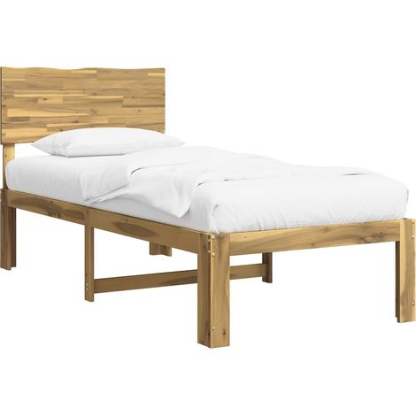 Letto Singolo con Testiera ROSTOCK Bianco 90 x 190 cm vidaXL (1/5)