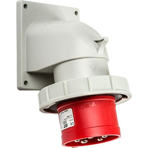 Prise mâle 3P+N+T 32A étanche IP44 ou IP67 à encastrer sur coffret - Étanche IP67 ou IP44 - IP67 - Embase mâle 3P+T+N - 32A - 380V (1/2)