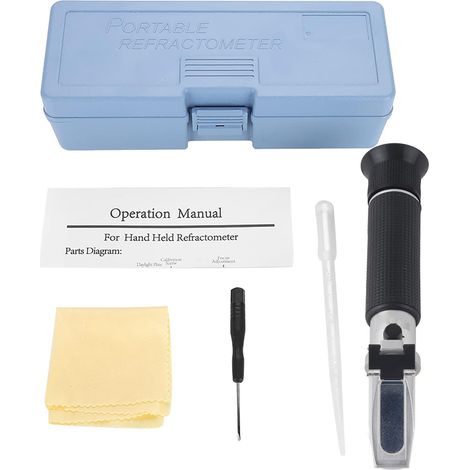 Réfractomètre Brix avec ATC, Compteur de salinité d'eau de mer Optique d'aquarium Réfractomètre Température ATC numérique 0-10% (1/5)