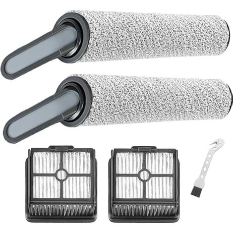 Applicable Brosse à rouleau + filtre pour Dreame H12 / H11 Core aspirateur sec et humide pièces de rechange, ensemble d'accessoires 2 rouleaux de brosse + 2 filtres (1/5)