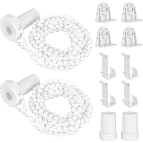 2 Sets Fixation pour Store Enrouleurs, 17mm Accessoires pour Stores Enrouleurs, Supports Rechange de Accessoires de Store à Enrouleur pour Store Fenetre Store Enrouleur Occultant fenêtres (Blanc) (1/5)