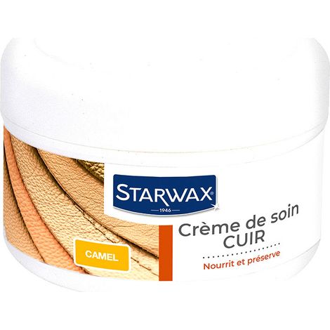 Crème de soin cuirs colorés camel 150ml Starwax (1/3)
